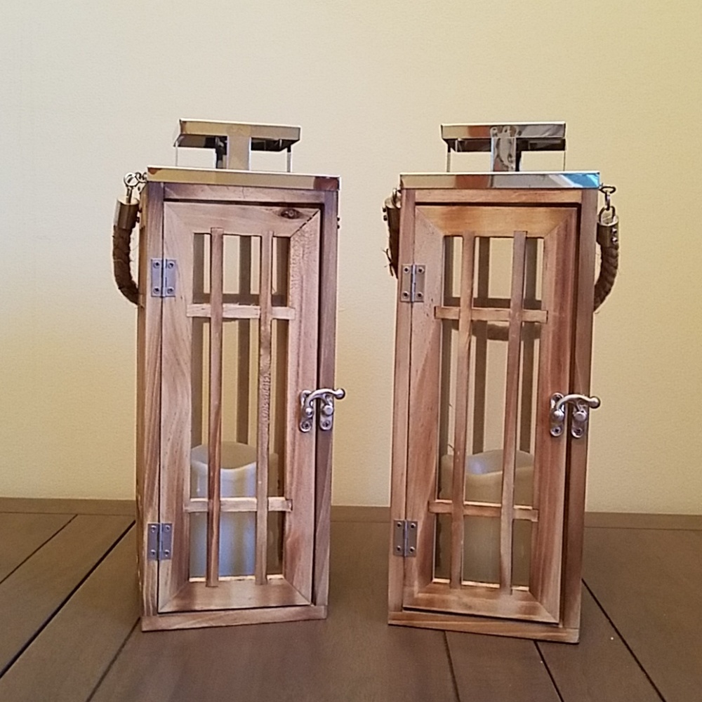 Lanterns with flameless candles